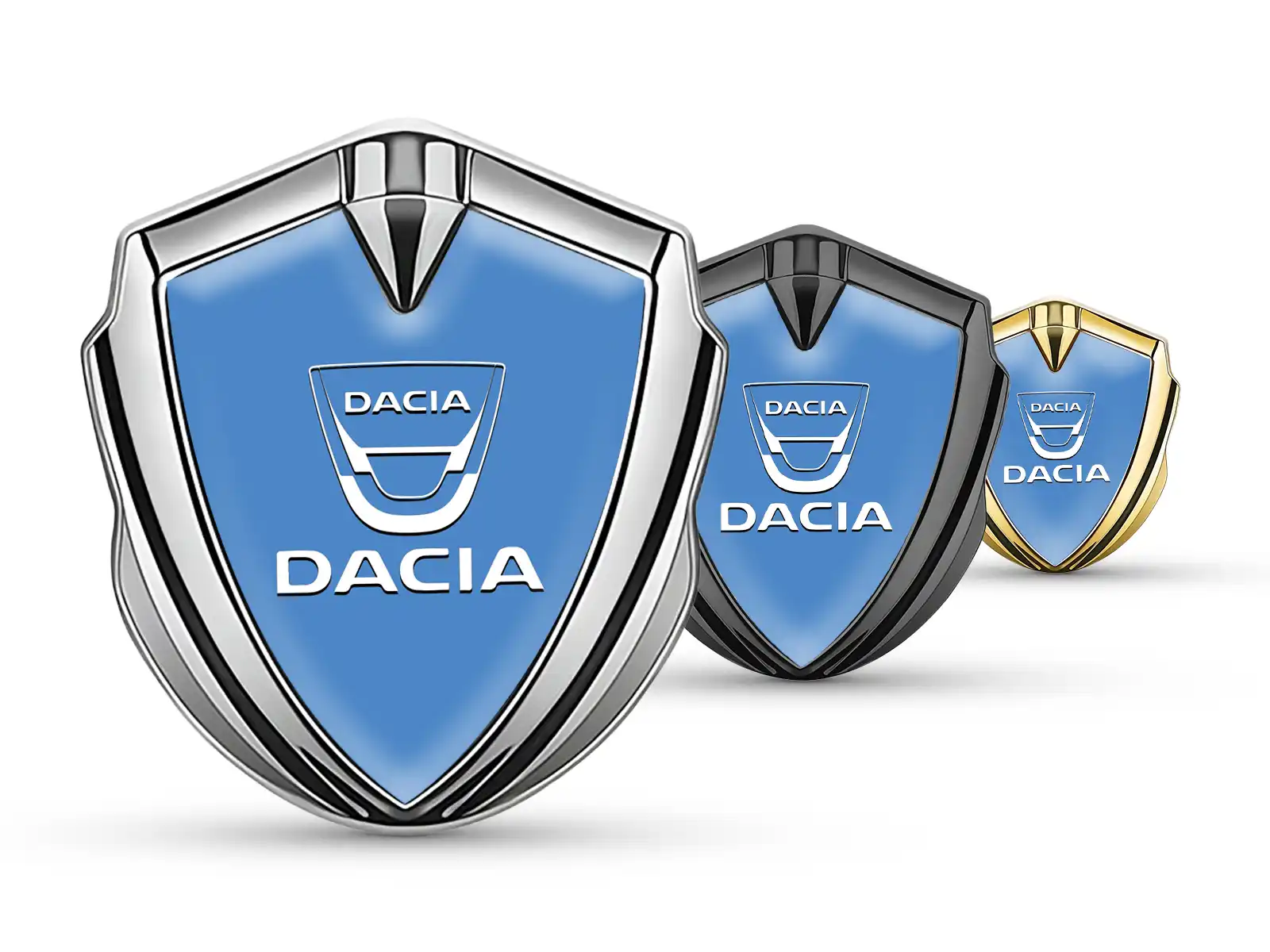 Dacia Autoabzeichen Renn Design Glänzend Metallrand
